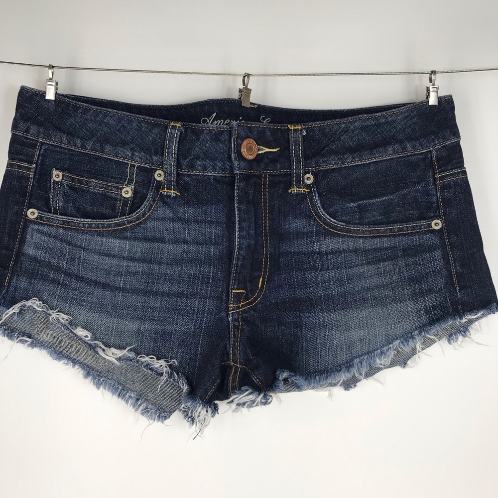 American Eagle Outfitters Mini Cut Off Jean Shorts Dark Wash Size 6